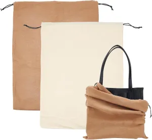 2 Pack 16 x 20 Inches Cotton Breathable Dust-Proof Storage Pouch Bags, Dust Cover Storage Bag for Handbags, Travel Organizers for Handbags Purses Shoes