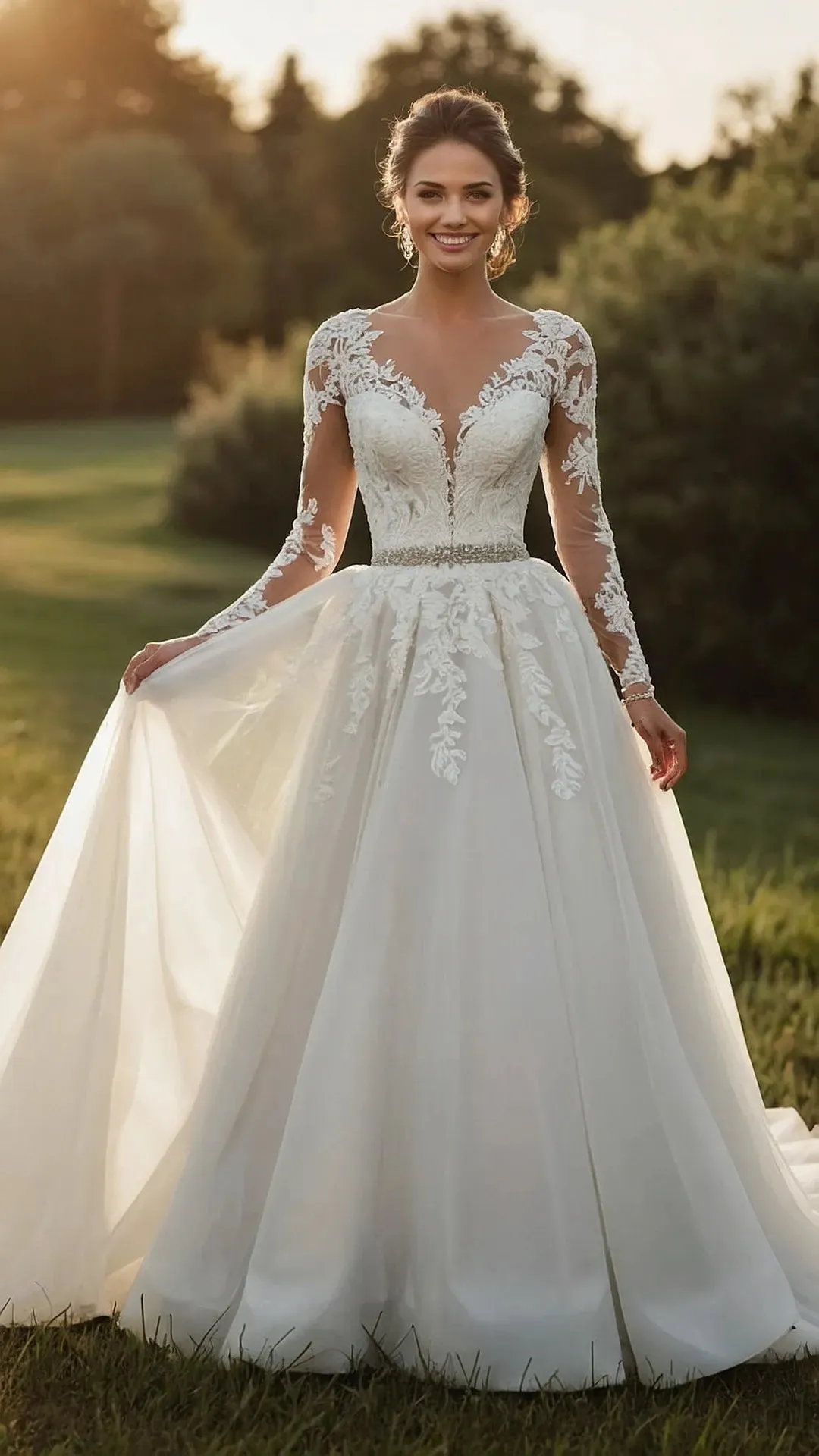 20 Elegant Wedding Long Dress Ideas for All Styles