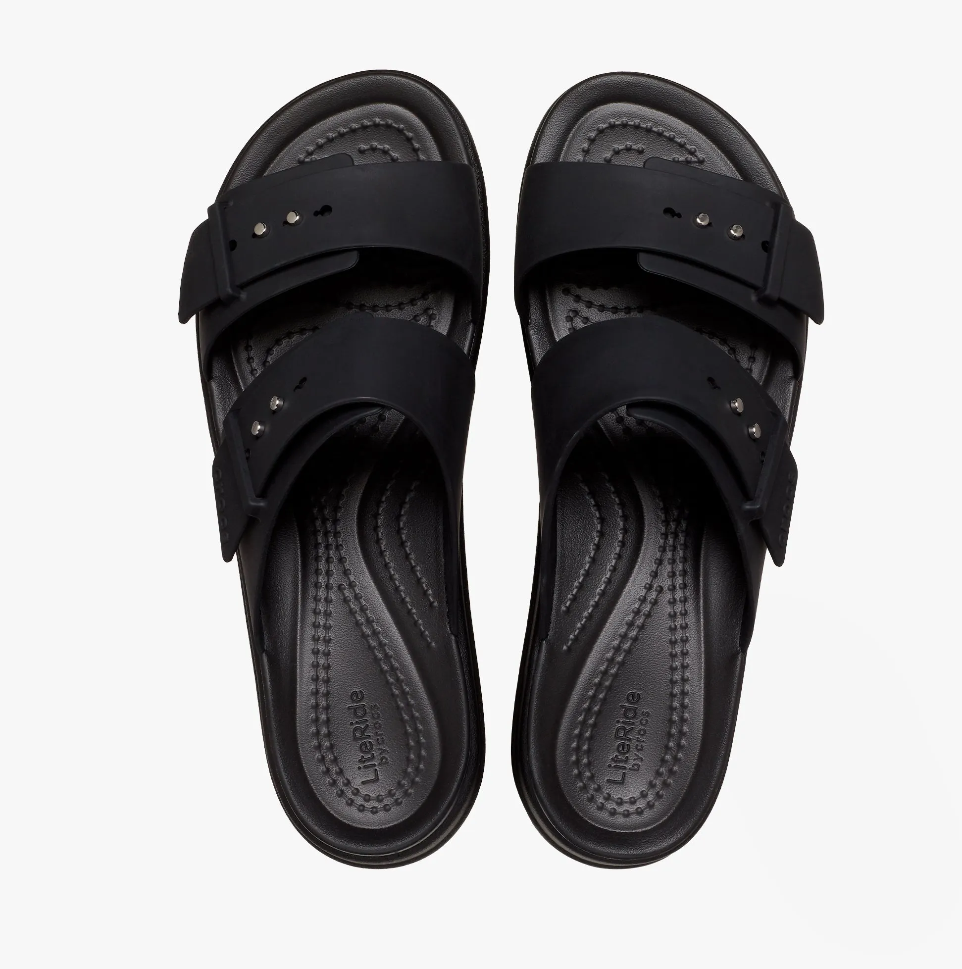 207431-001 BROOKLYN BUCKLE LOW WEDGE Womens Sandals Black
