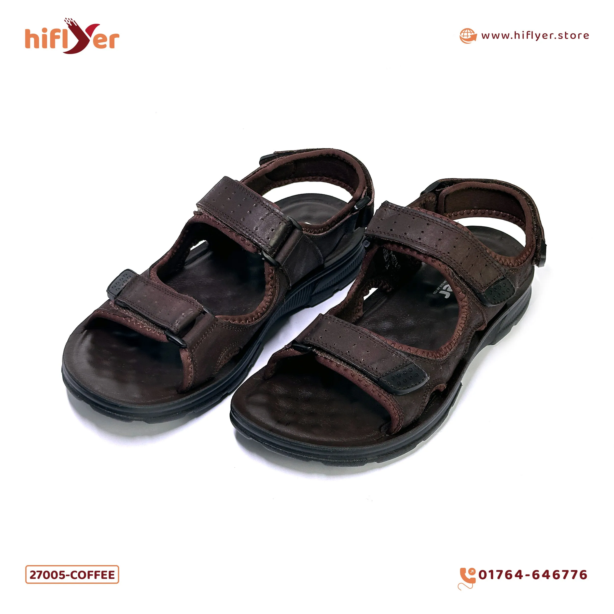 27005-Coffee Premium High-Quality With Belt Men's sandal