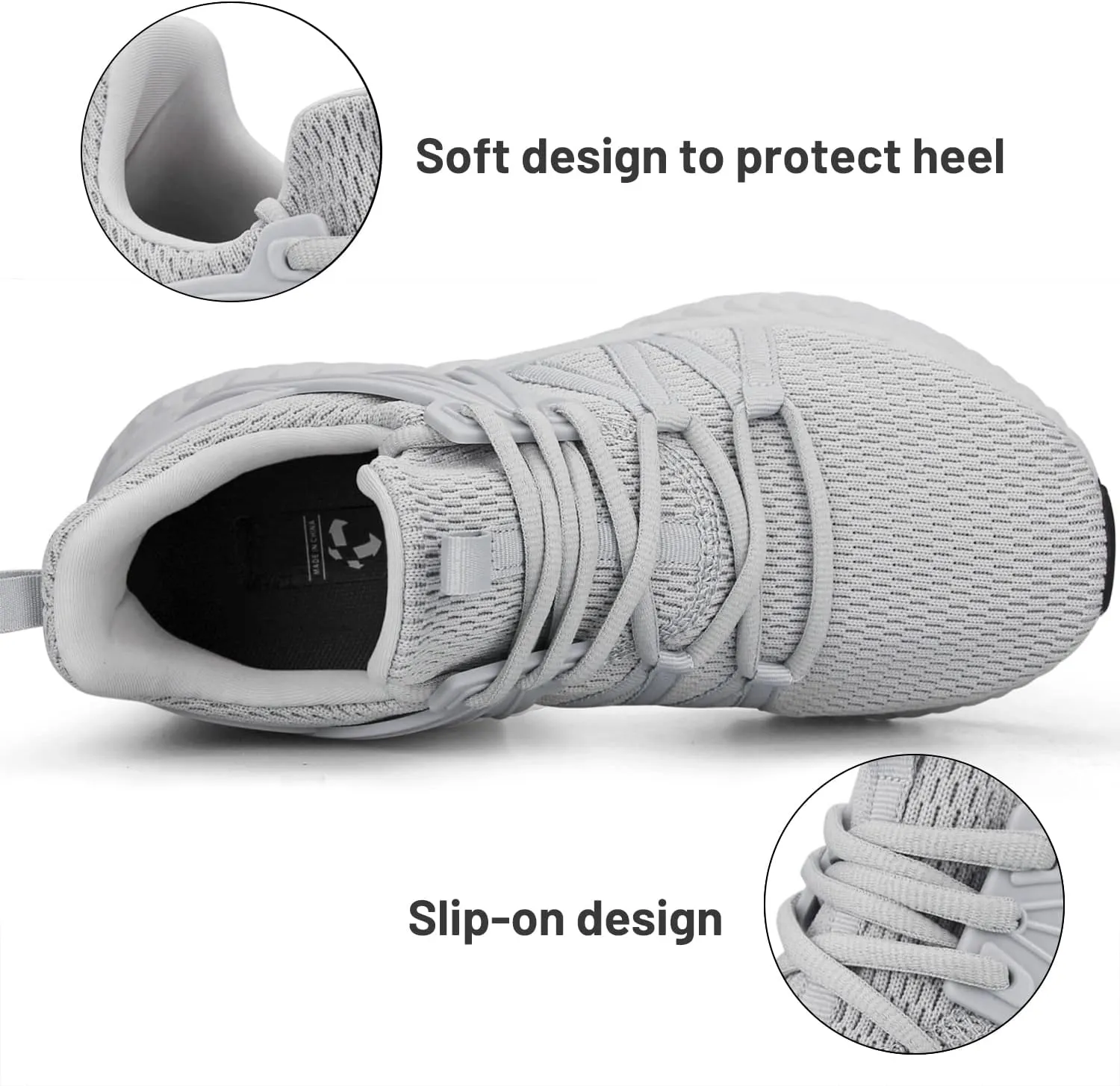 Abboos Womens Slip On Sneakers Women Walking Tennis Shoes Lightweight Casual Sneakers for Gym Travel Work
