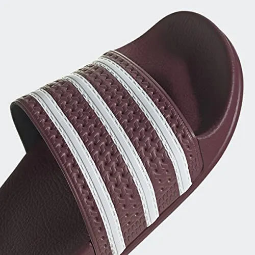 adidas Originals Adilette Quiet Crimson/White/Quiet Crimson 8 D (M)