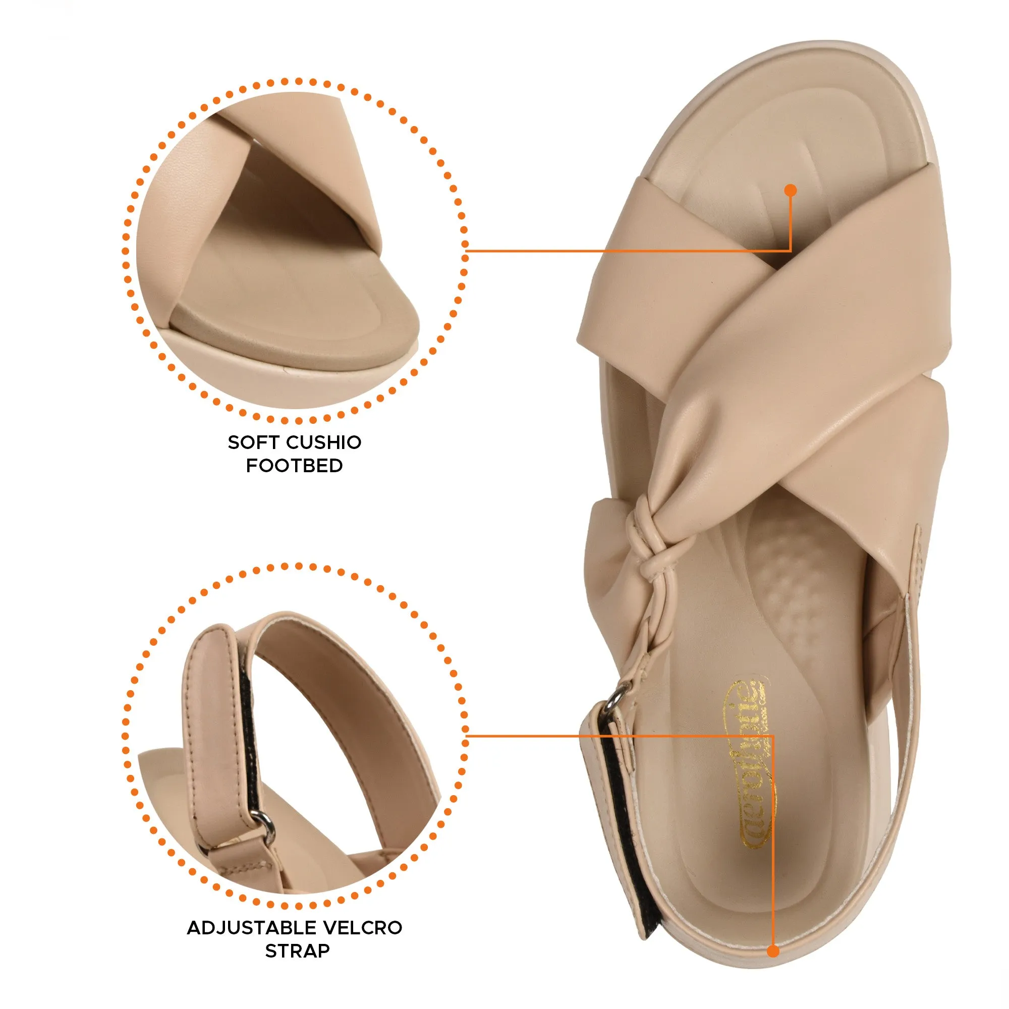 Aerothotic Sculpted Strap Sandal for Women - P5001