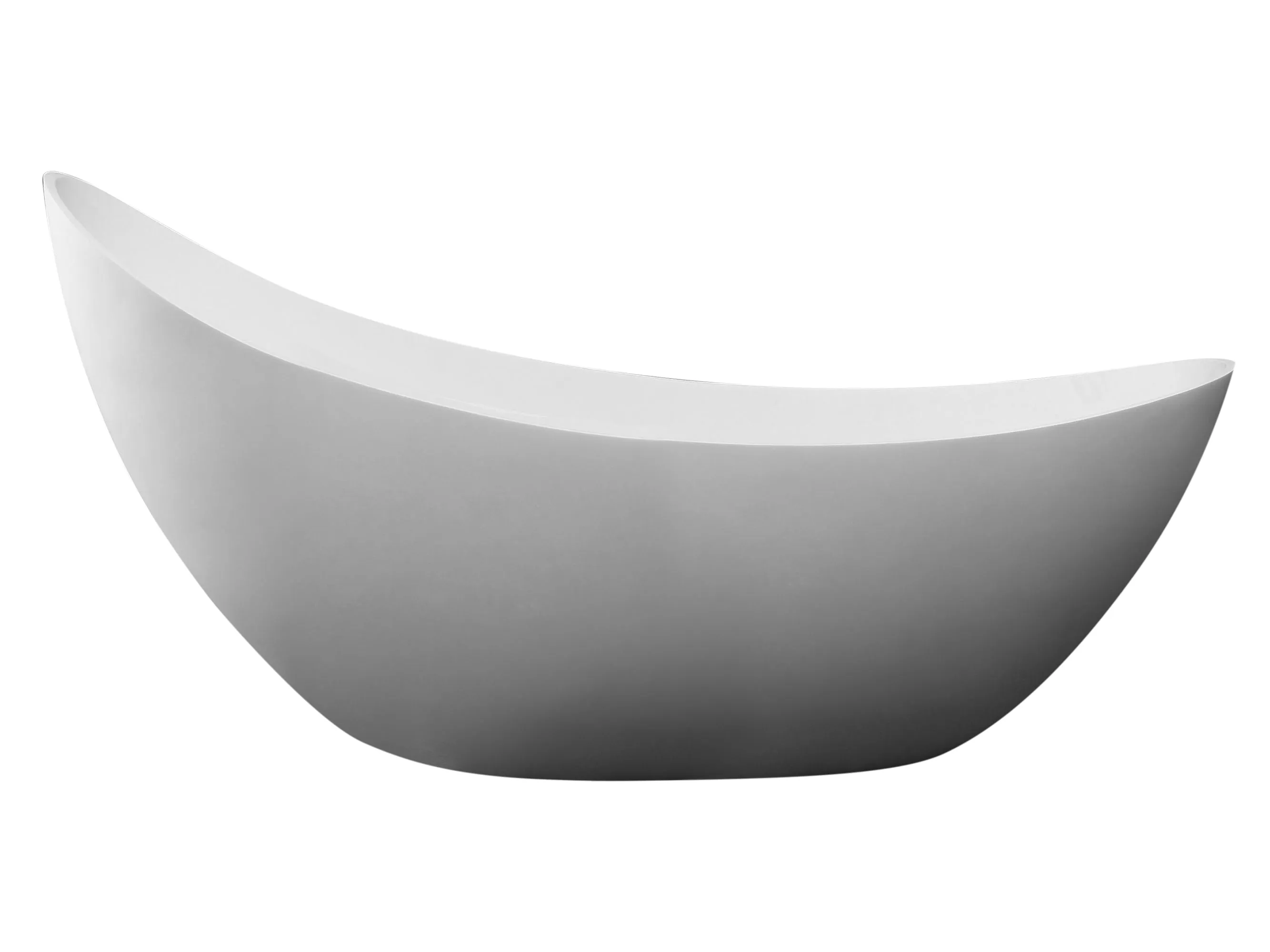 ALFI AB9951 Bathtub White Solid Surface Smooth Resin Soaking Slipper (73-inch)