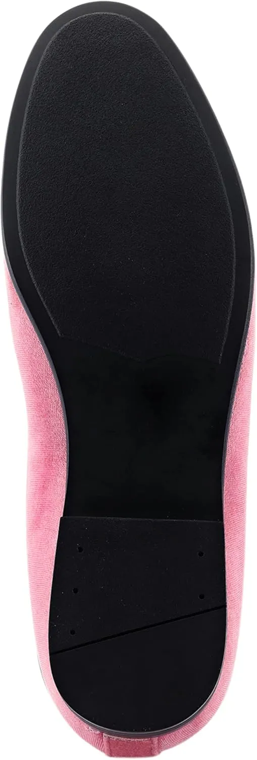 Amali Tiago- The Original Men's Faux Velvet Slip On Loafer with Jeweled Bit and Matching Piping - Mens Smoking Slip On Shoes - Formal Tuxedo Dress Shoe Loafers for Men