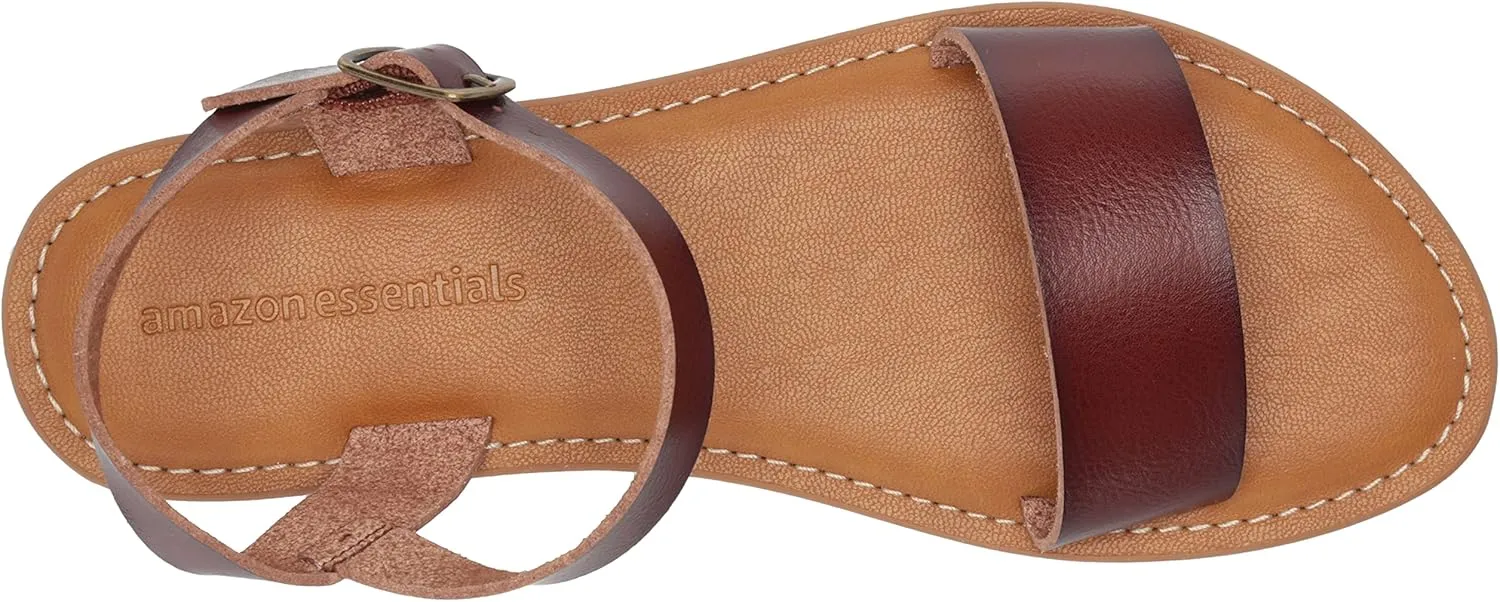 Amazon Essentials Women's Two Strap Buckle Sandal