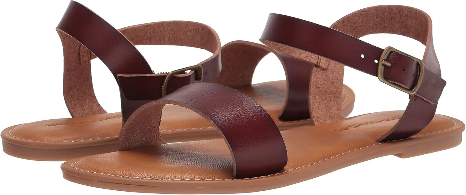 Amazon Essentials Women's Two Strap Buckle Sandal