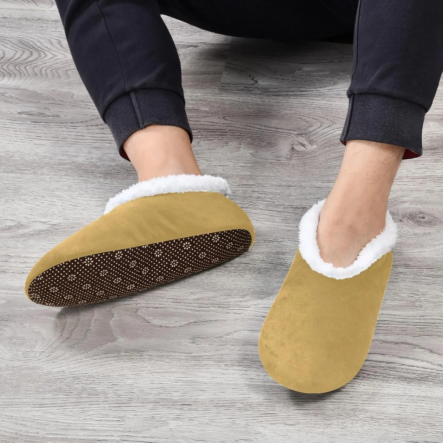 Aqua House Slippers Non-Slip Soft Bedroom Slippers for Men Bedroom