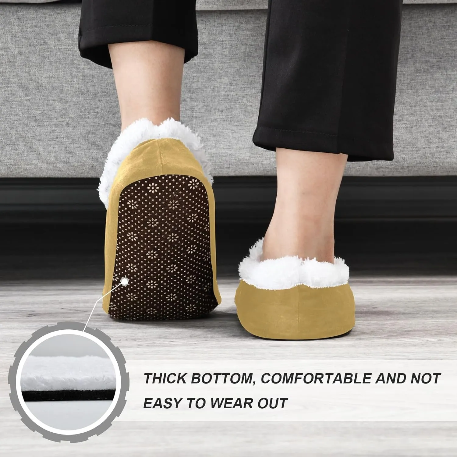Aqua House Slippers Non-Slip Soft Bedroom Slippers for Men Bedroom