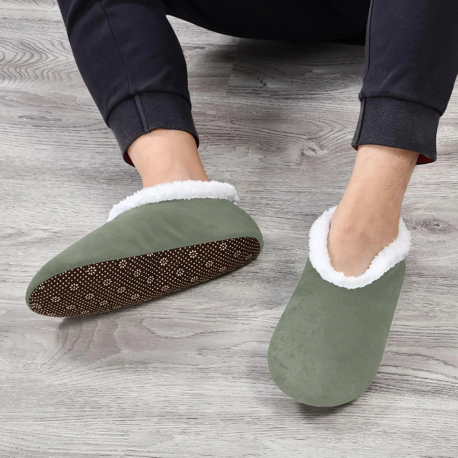 Aqua House Slippers Non-Slip Soft Bedroom Slippers for Men Bedroom