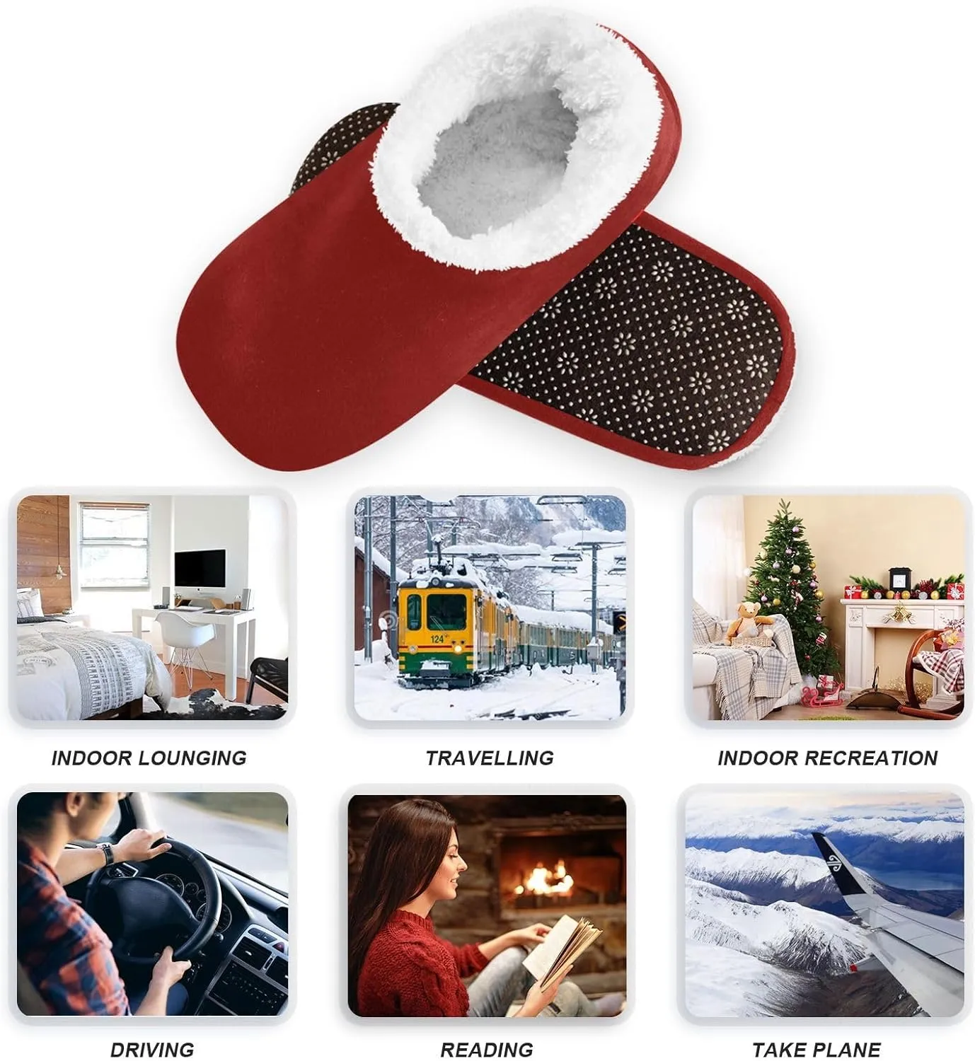 Aqua House Slippers Non-Slip Soft Bedroom Slippers for Men Bedroom