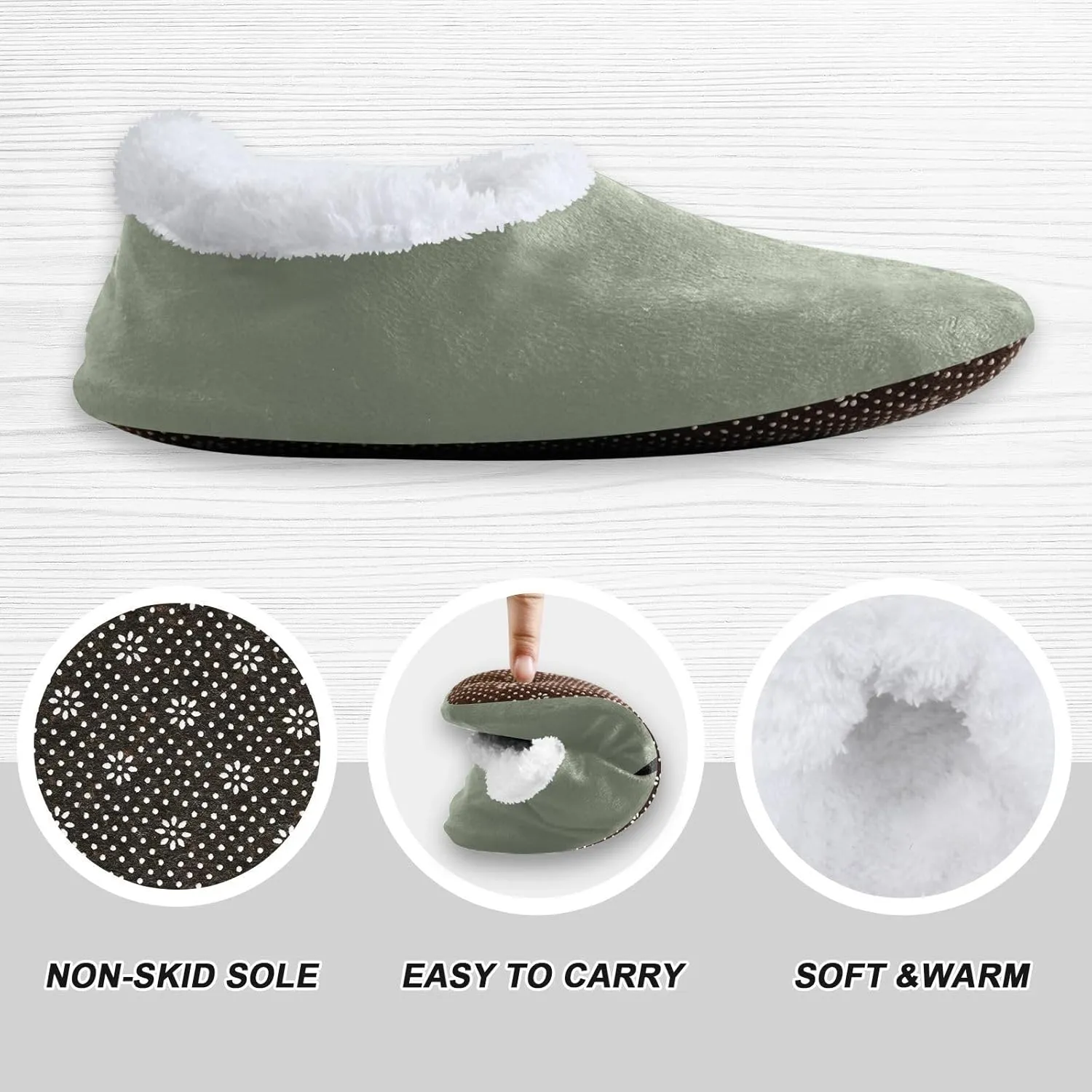 Aqua House Slippers Non-Slip Soft Bedroom Slippers for Men Bedroom