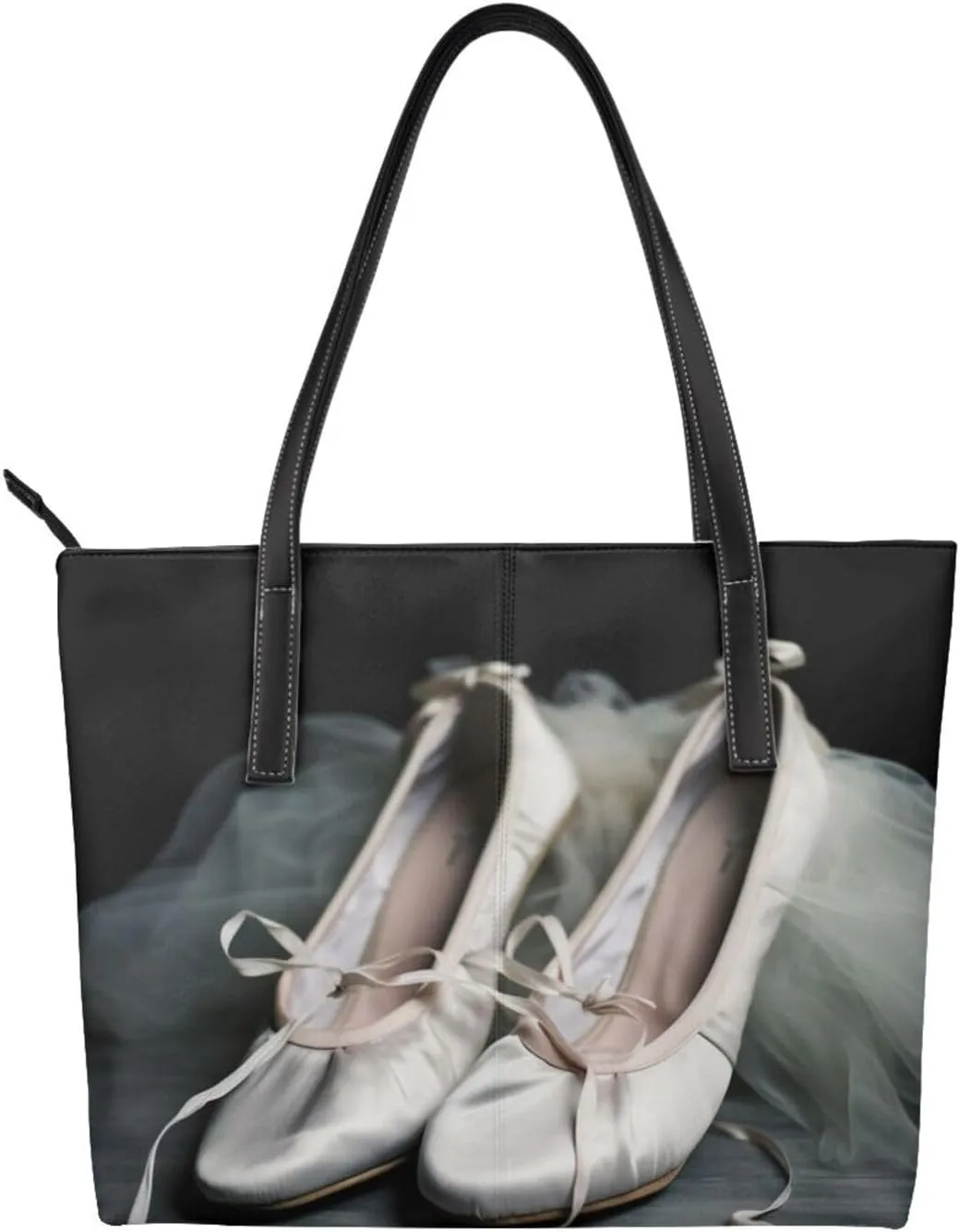 Ballet Shoe printed Handbag Reusable Shoulder Bags Fashionable Shopping Bags Tote Handbags