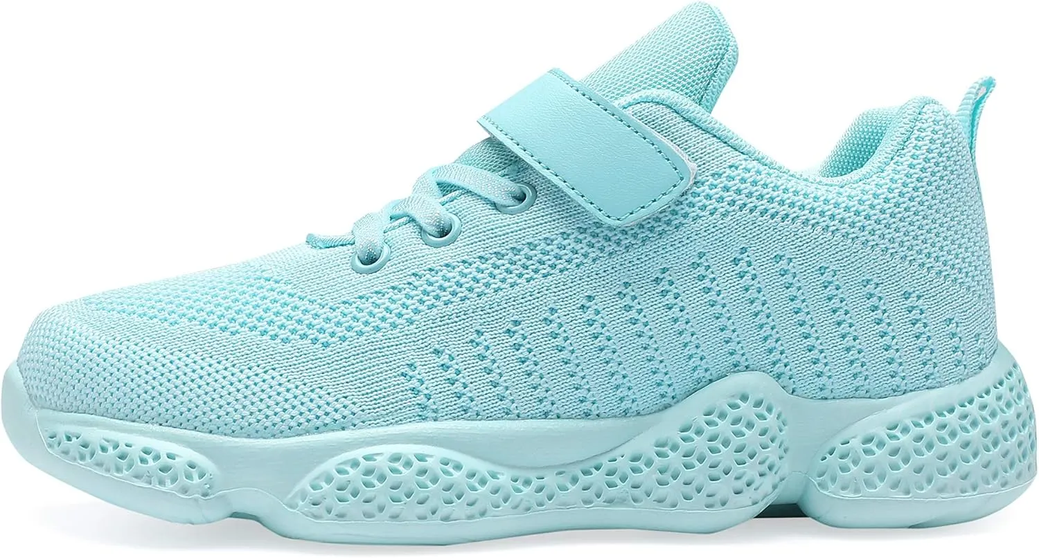 Boys Girls Sneakers Knitted Mesh Sports Shoes Breathable Lightweight Running Shoes for Kids Fashion Athletic Casual Shoes (Little/Big)