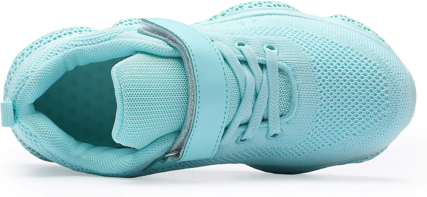 Boys Girls Sneakers Knitted Mesh Sports Shoes Breathable Lightweight Running Shoes for Kids Fashion Athletic Casual Shoes (Little/Big)