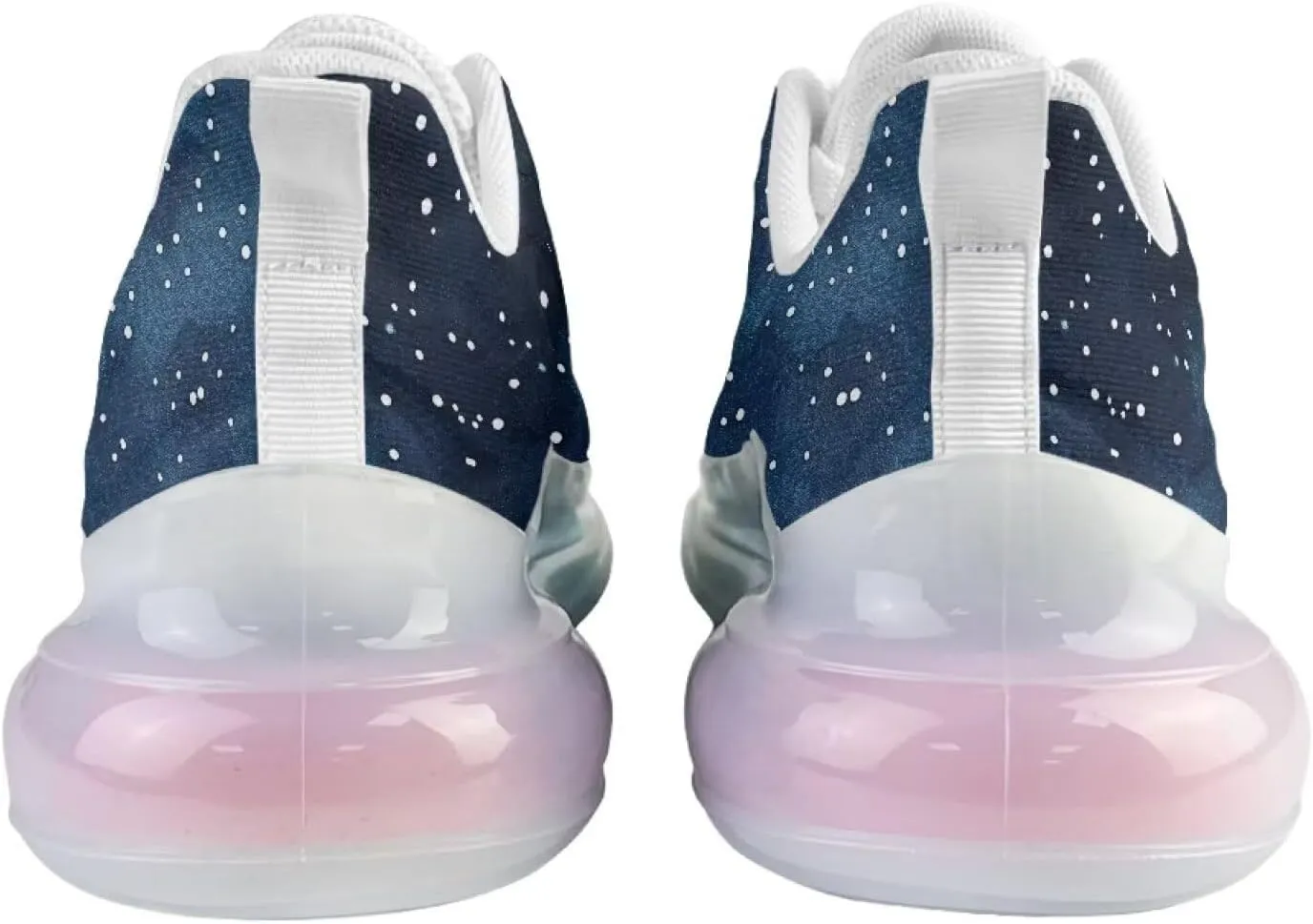 Breathable Walking Shoe Fashion Atmospheric Cushion Running Shoes for Women Comfort Soft Rubber Sole Non Slip Shoes for Gym Size 6-11 White Sole