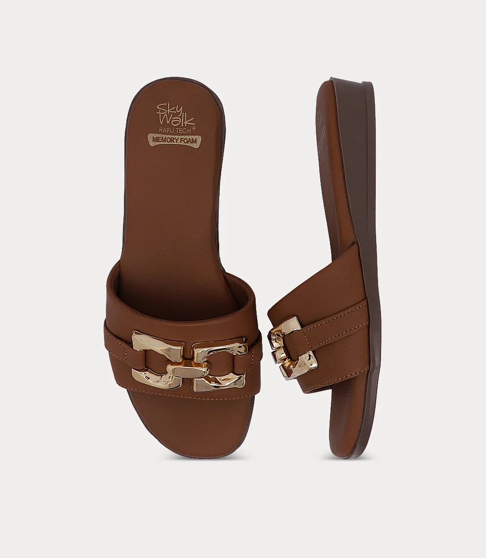 BW10320-TAN-Women Slipper