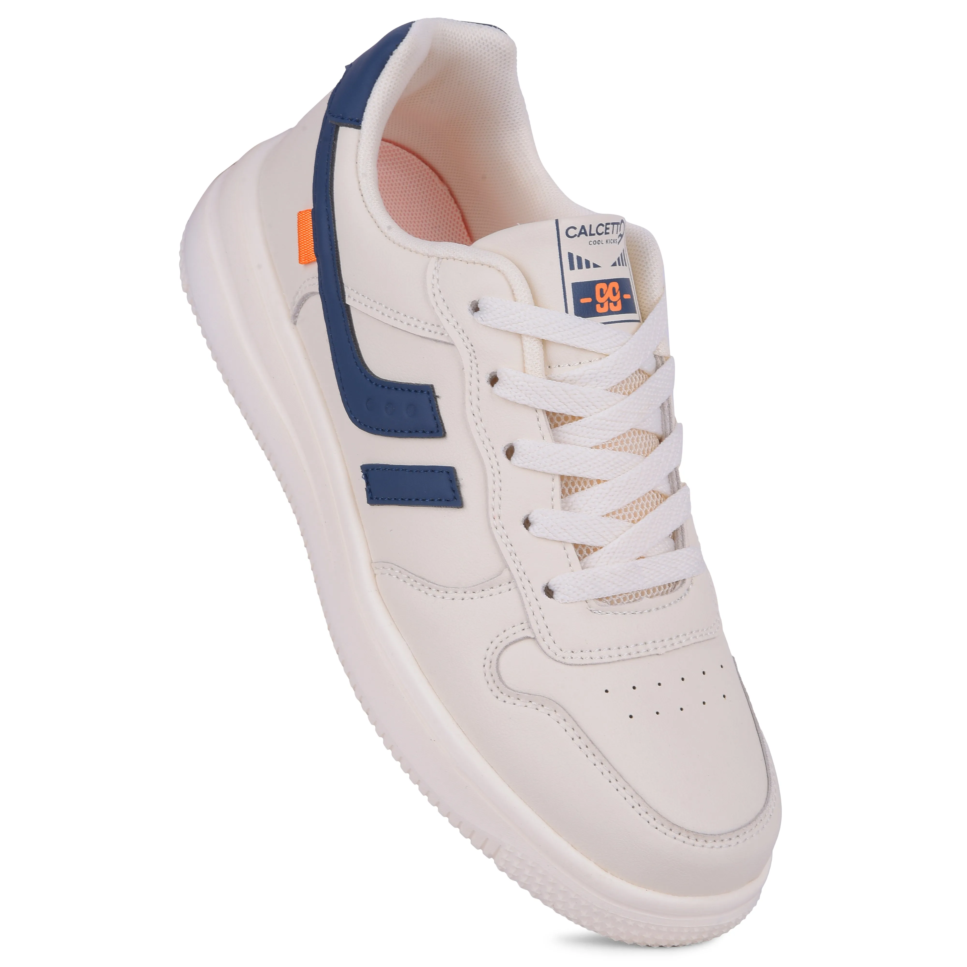 Calcetto Lightweight Casual Men'S Sneakers Shoes CLT-2027 Beige Navy