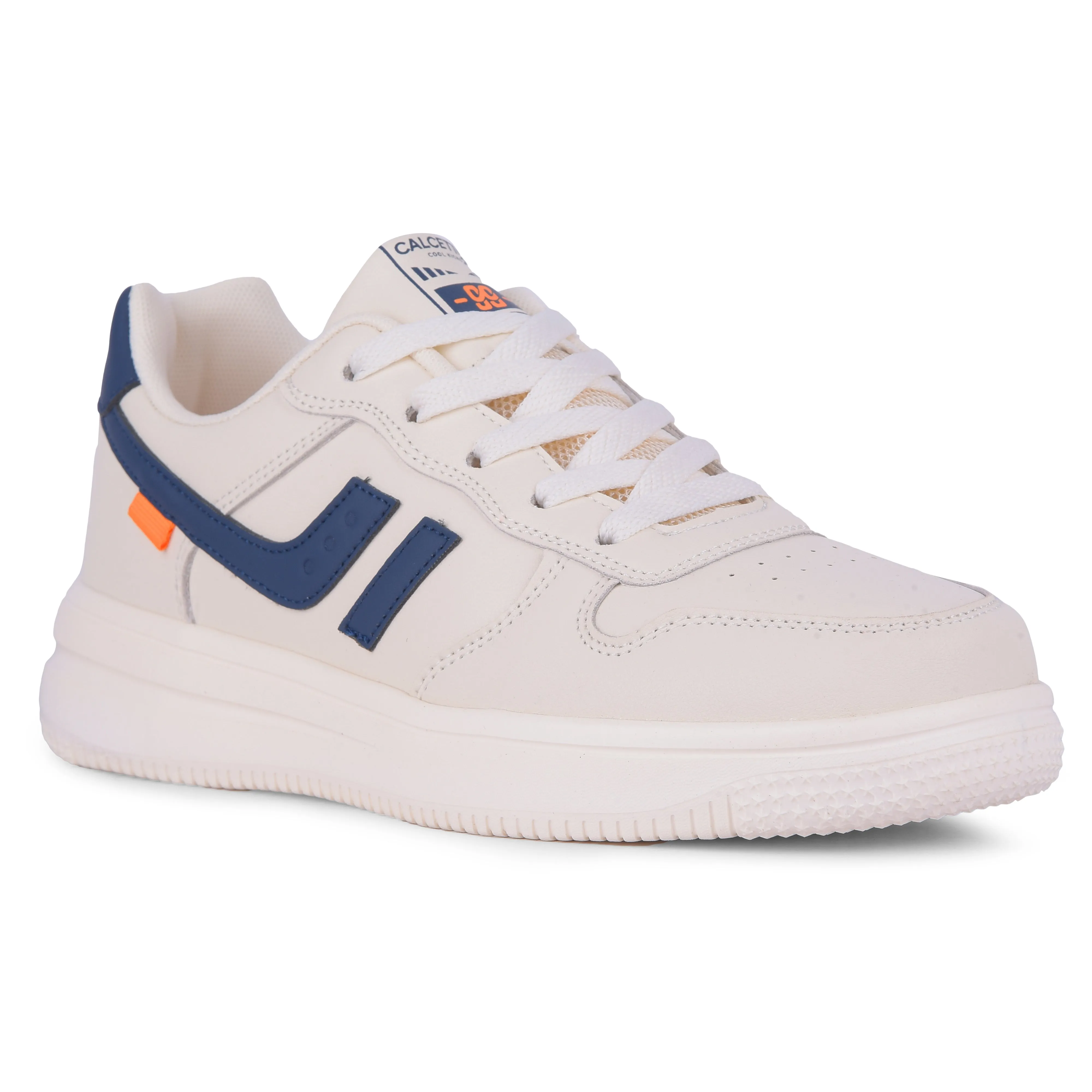 Calcetto Lightweight Casual Men'S Sneakers Shoes CLT-2027 Beige Navy