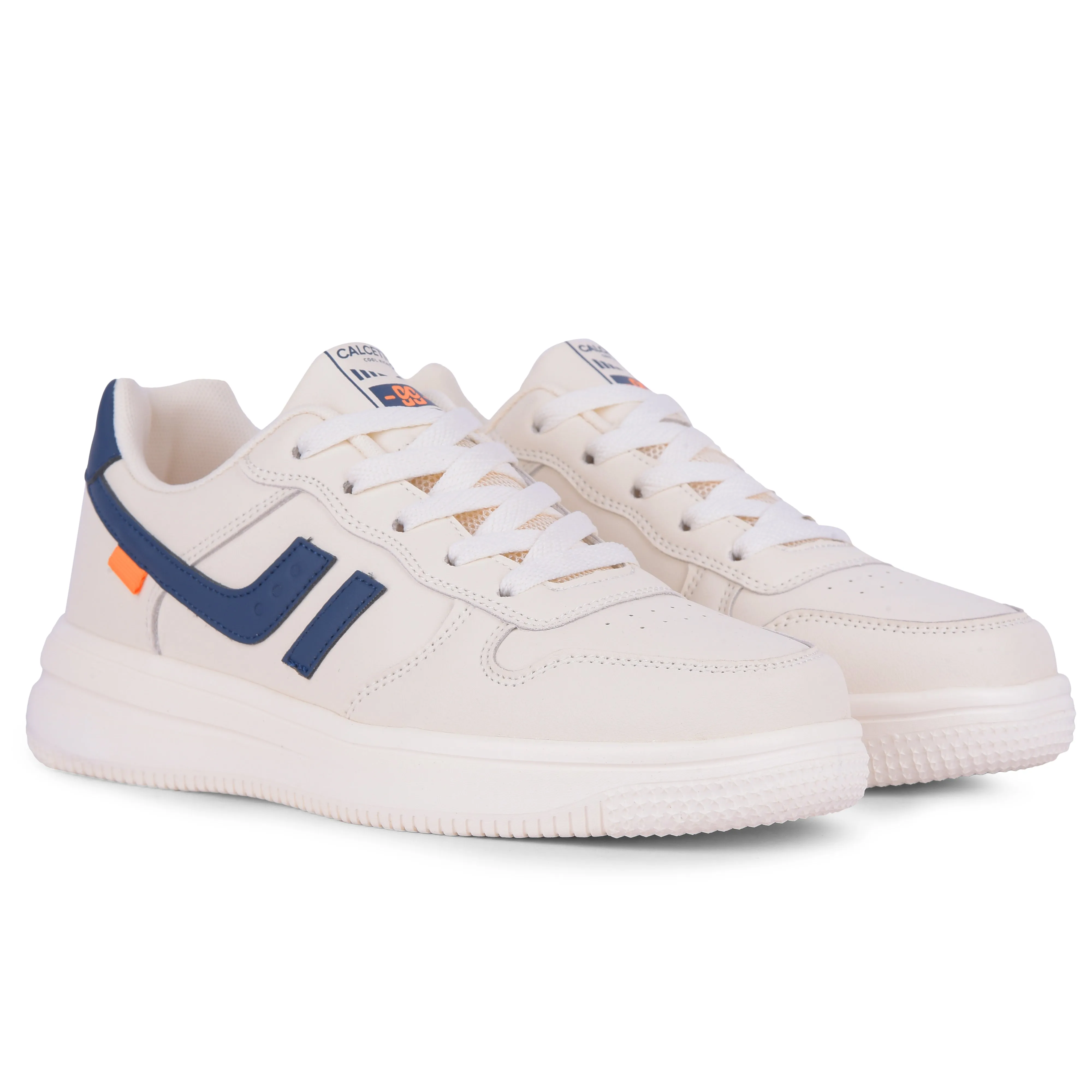 Calcetto Lightweight Casual Men'S Sneakers Shoes CLT-2027 Beige Navy