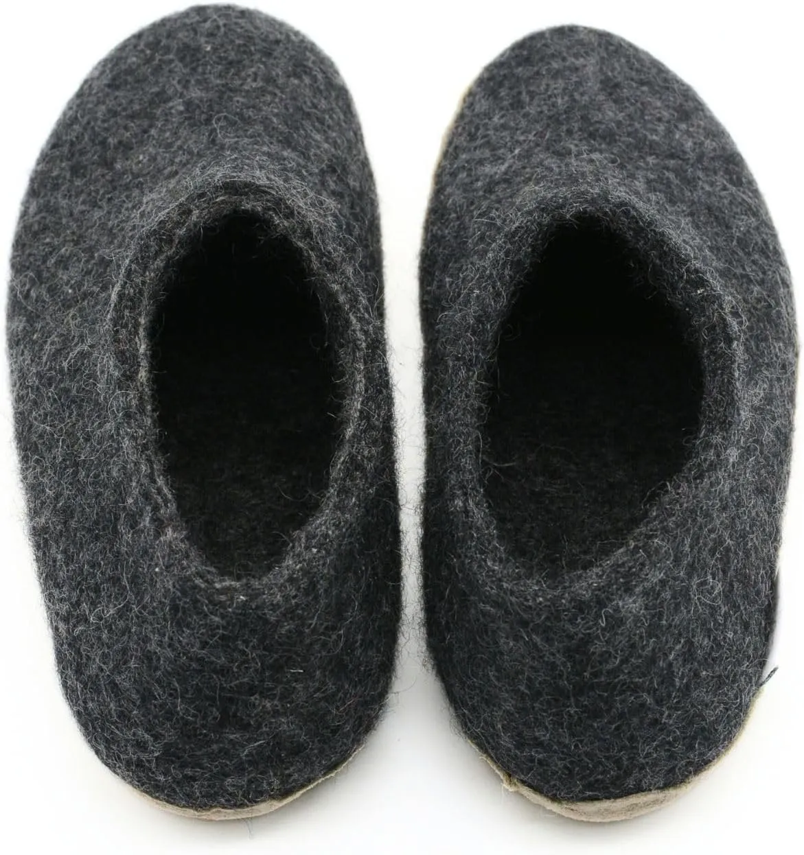 Charcoal Grey Handmade Shoes, Merino Wool Shoes, Natural Organic Wool Shoes Slipper, Indoor Slippers Men & Women