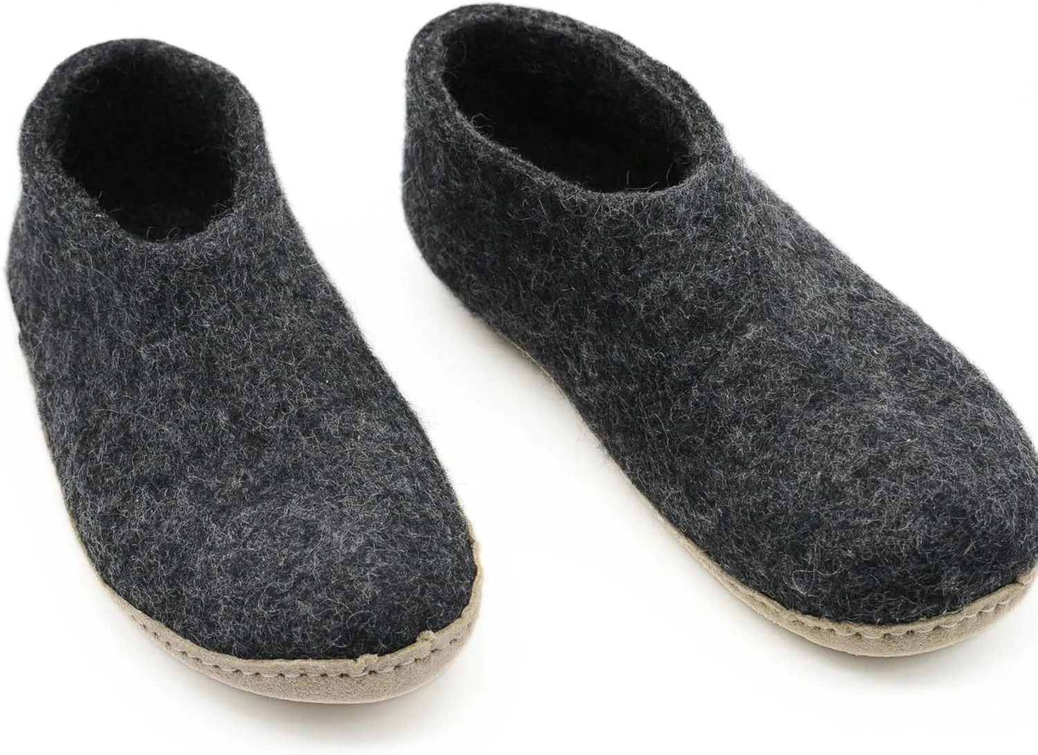 Charcoal Grey Handmade Shoes, Merino Wool Shoes, Natural Organic Wool Shoes Slipper, Indoor Slippers Men & Women