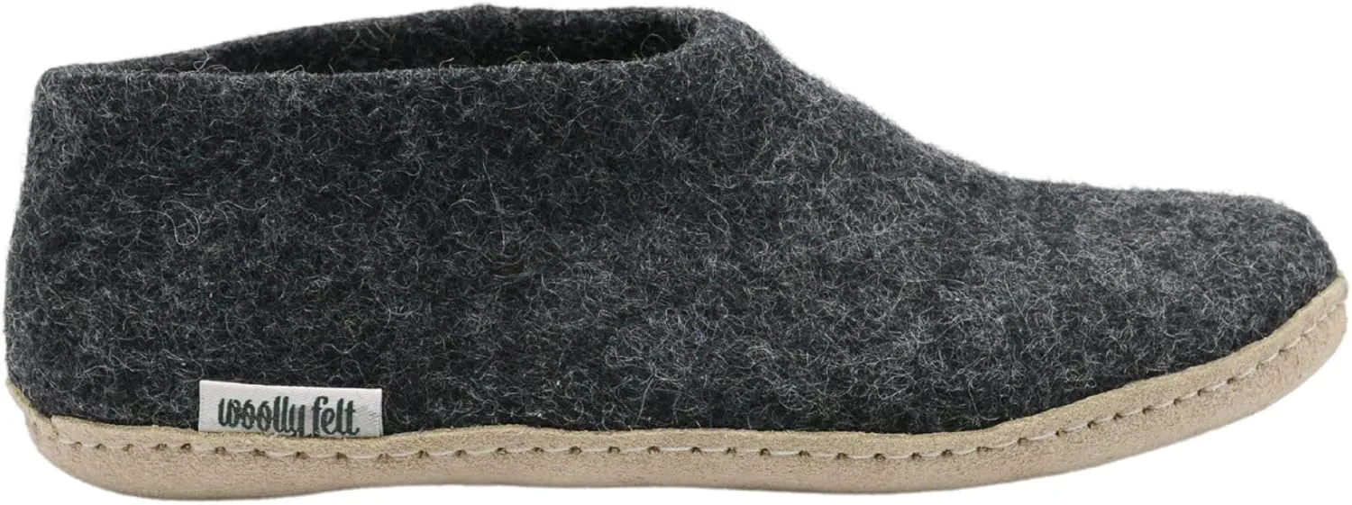 Charcoal Grey Handmade Shoes, Merino Wool Shoes, Natural Organic Wool Shoes Slipper, Indoor Slippers Men & Women
