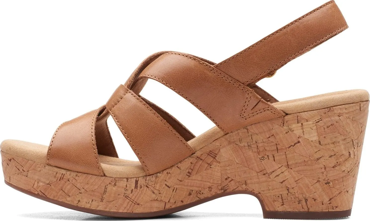 Clarks Womens Giselle Beach Suede Wedge Sandals