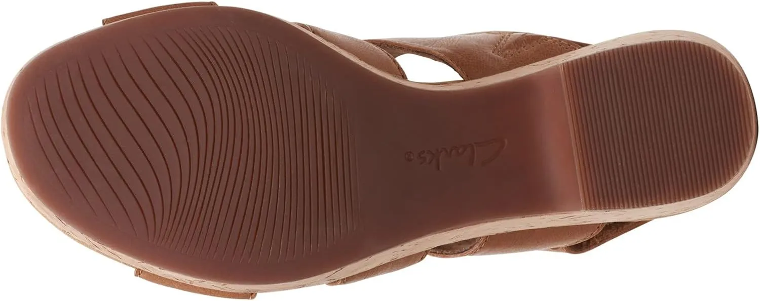 Clarks Womens Giselle Beach Suede Wedge Sandals