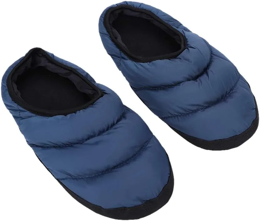 Closed Back Down Slippers Socks Camper Camping Slipper Loafers Winter Insulated Moccasin House Shoes Slippers for Women Men