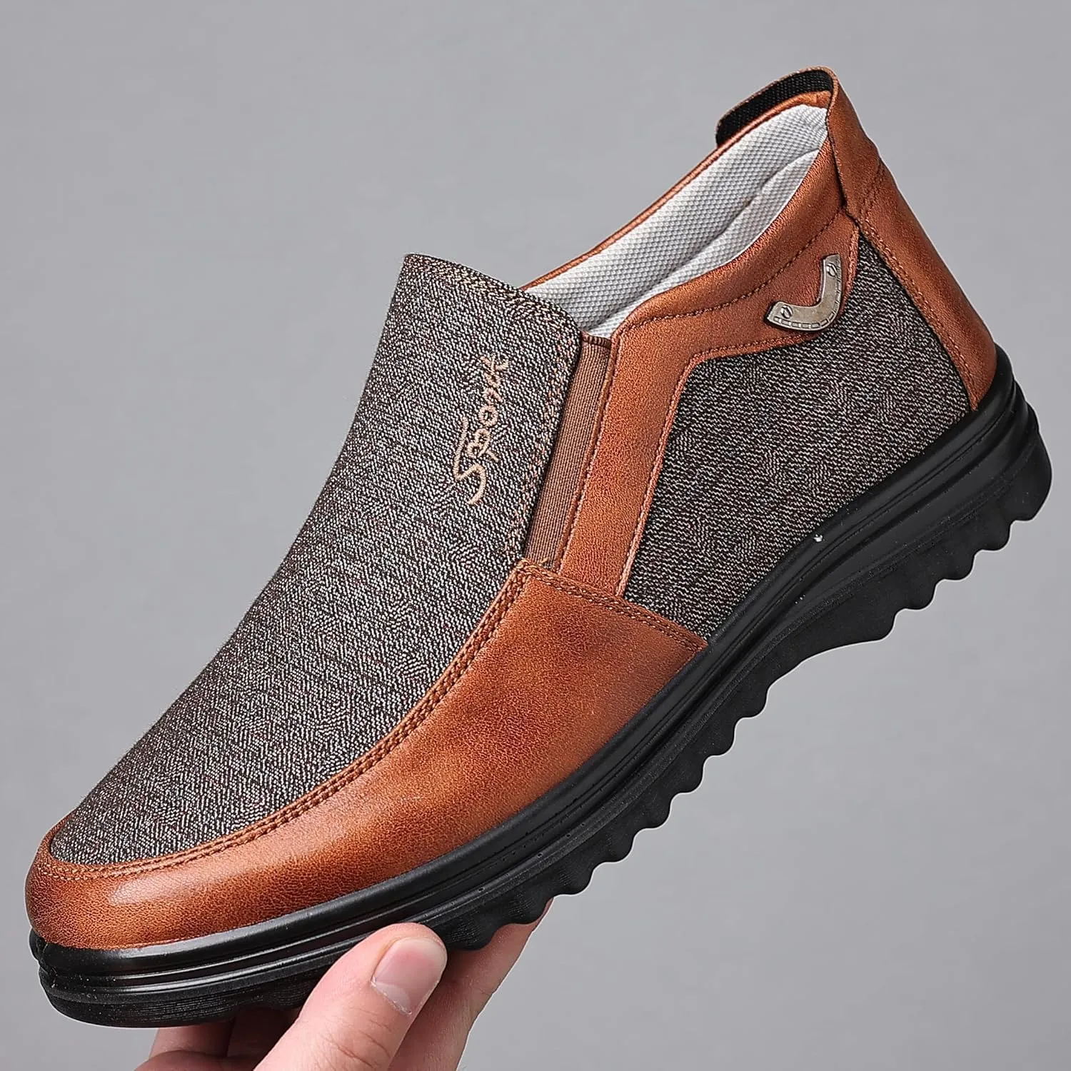 COSIDRAM Mens Casual Loafers Shoes Ankle High Lightweight Moccasins for Adult Male