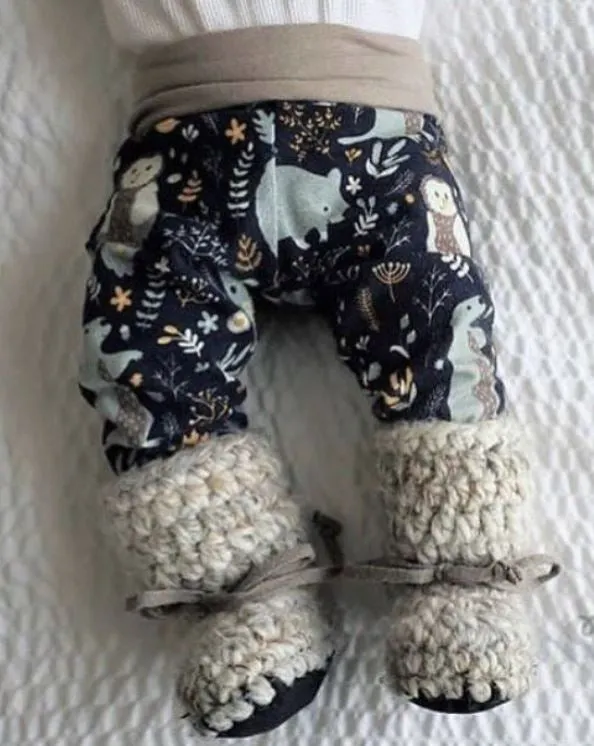 Crocheted Slippers (Tall)  Baby/Toddler