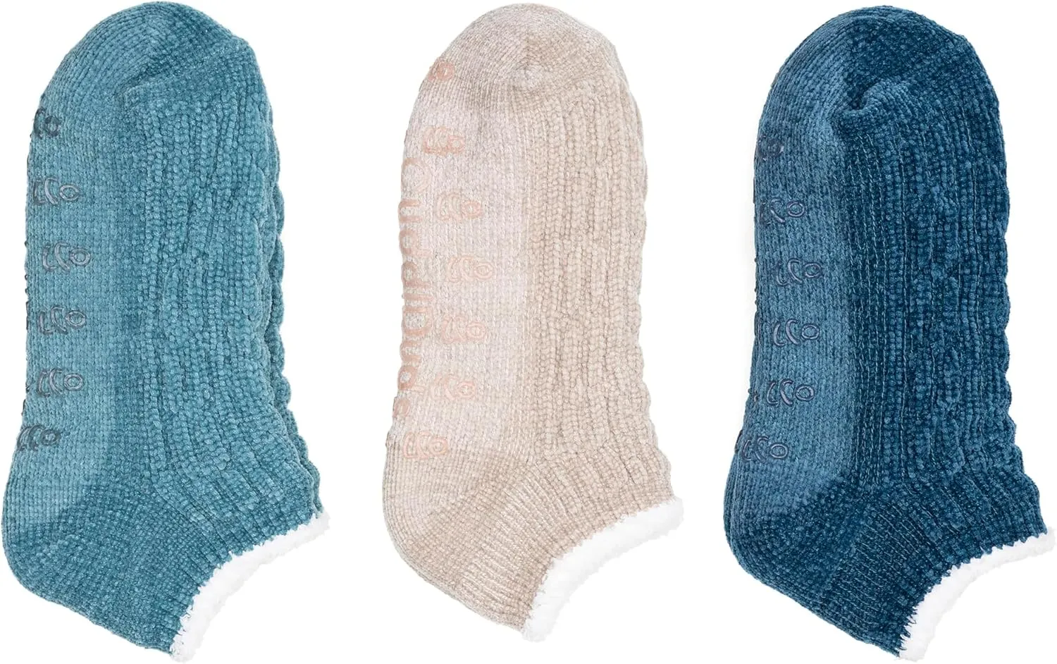 Cuddl Duds Women Cozy Lined Super Soft 3 Pair Pack Low Cut Lounge Socks