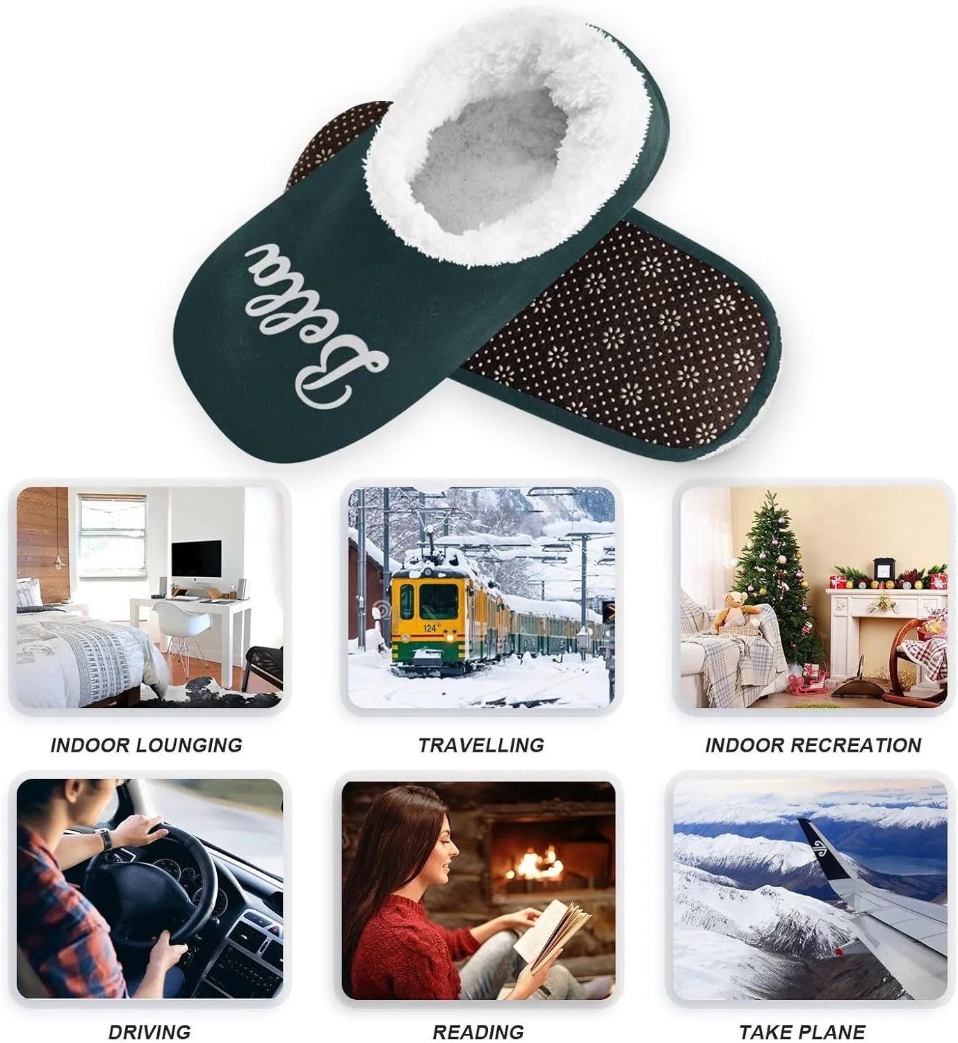 Custom House Slippers for Women Men Personalized Non-Slip Soft Sole Slippers