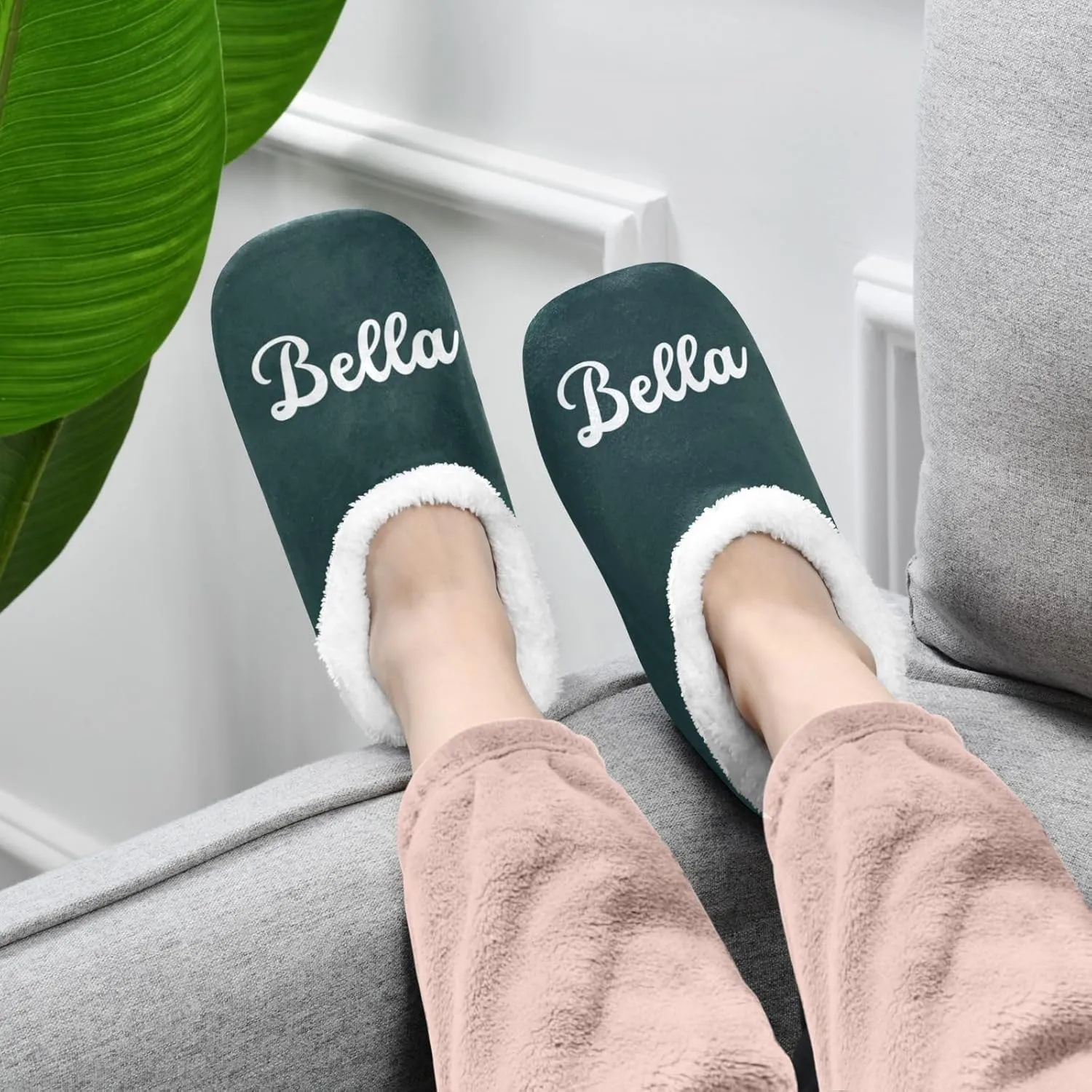 Custom House Slippers for Women Men Personalized Non-Slip Soft Sole Slippers