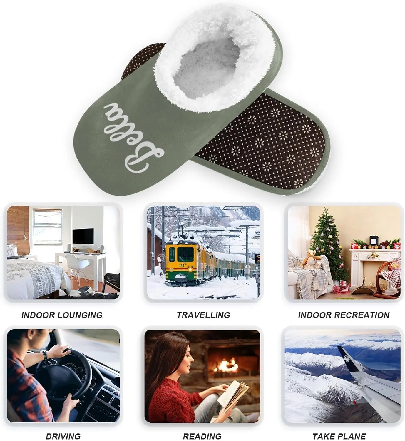 Custom House Slippers for Women Men Personalized Non-Slip Soft Sole Slippers