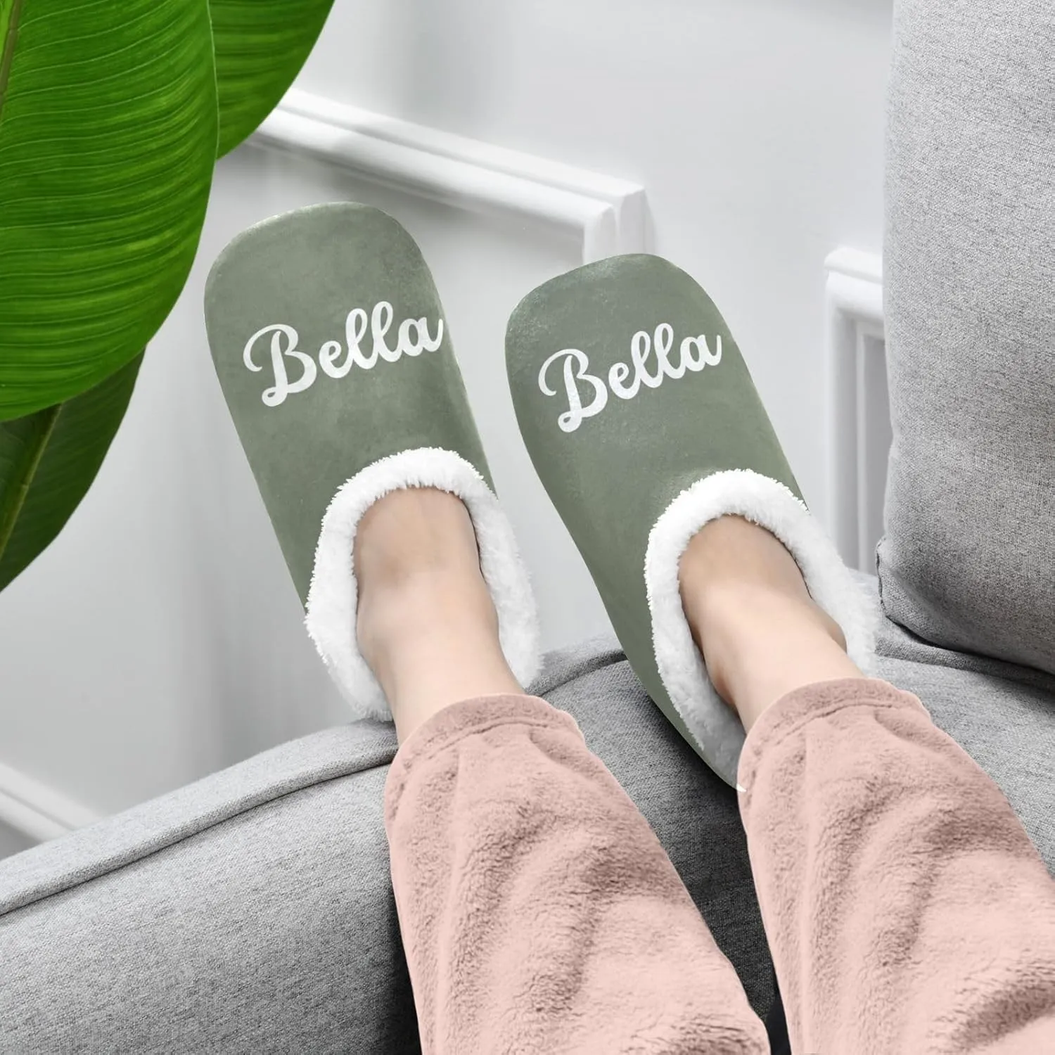 Custom House Slippers for Women Men Personalized Non-Slip Soft Sole Slippers
