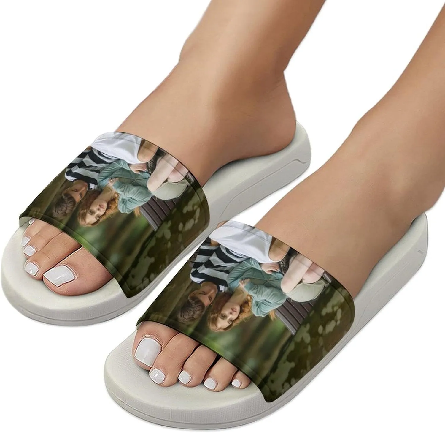 Custom Slippers, Personalized Slides Slippers Comfort Bathroom Shower Slippers, Sandals Beach Casual Sandals Comfort Bathroom Shower Slippers Gift for Kids Men Women