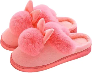 Cute Bunny Slippers for Women Home Bedroom Warm Animal Slippers Winter Indoor Fluffy Slippers Comfy Cozy Slippers