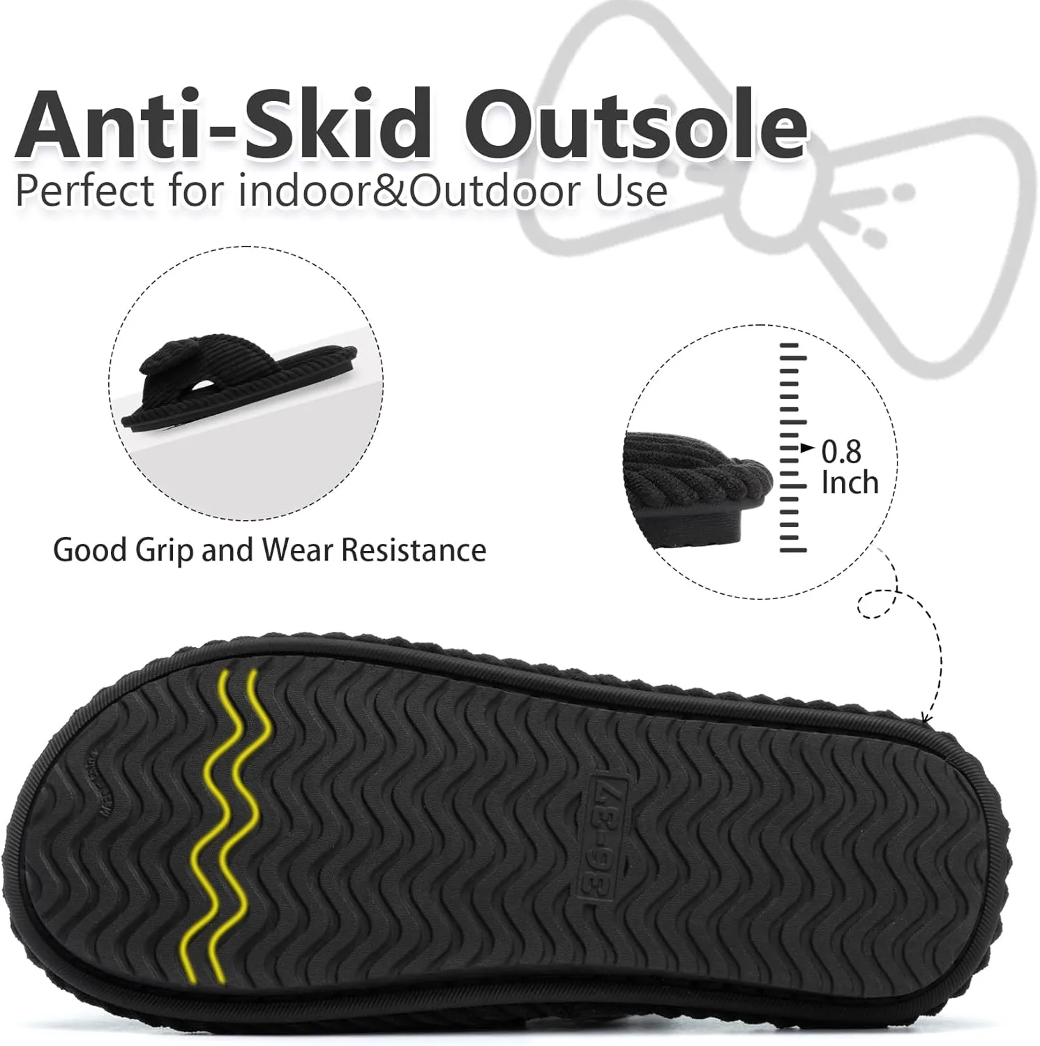 Cute Slippers for Women Indoor and Outdoor Cozy Soft Bow Open Toe Womens Slippers with Memory Foam Anti-Skid Sole Slides Spa Birthday Gifts for Women Mom Her Ladies Bridesmaid