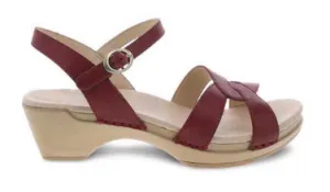 Dansko Red Karmen Burnished Calf Ladies Sandals KARMEN-RED
