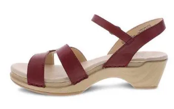 Dansko Red Karmen Burnished Calf Ladies Sandals KARMEN-RED