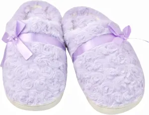DCLTD Fluffy House Slippers for Women Flower Bedroom Shoes Cozy Warm Slip on Indoor and Outdoor Winter Shoes Super Soft Rose Slippers Christmas Gifts