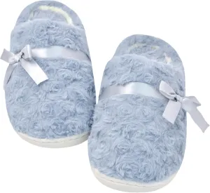 DCLTD Fluffy House Slippers for Women Flower Bedroom Shoes Cozy Warm Slip on Indoor and Outdoor Winter Shoes Super Soft Rose Slippers Christmas Gifts
