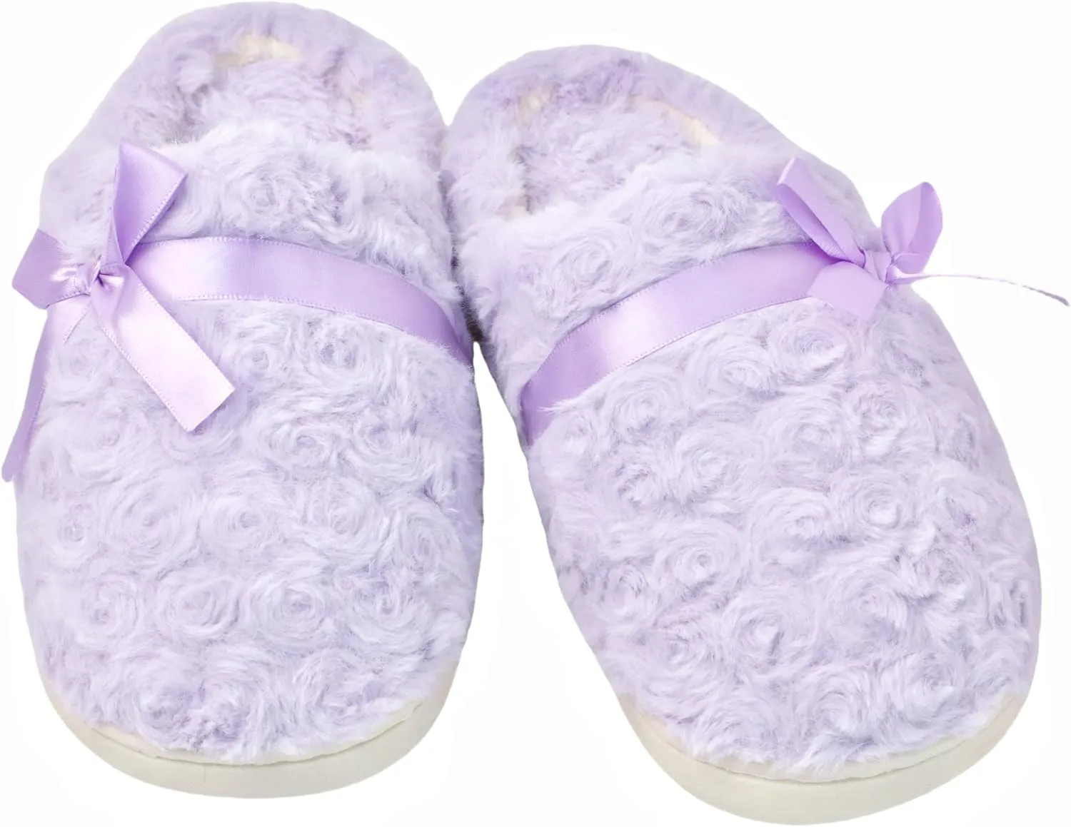 DCLTD Fluffy House Slippers for Women Flower Bedroom Shoes Cozy Warm Slip on Indoor and Outdoor Winter Shoes Super Soft Rose Slippers Christmas Gifts