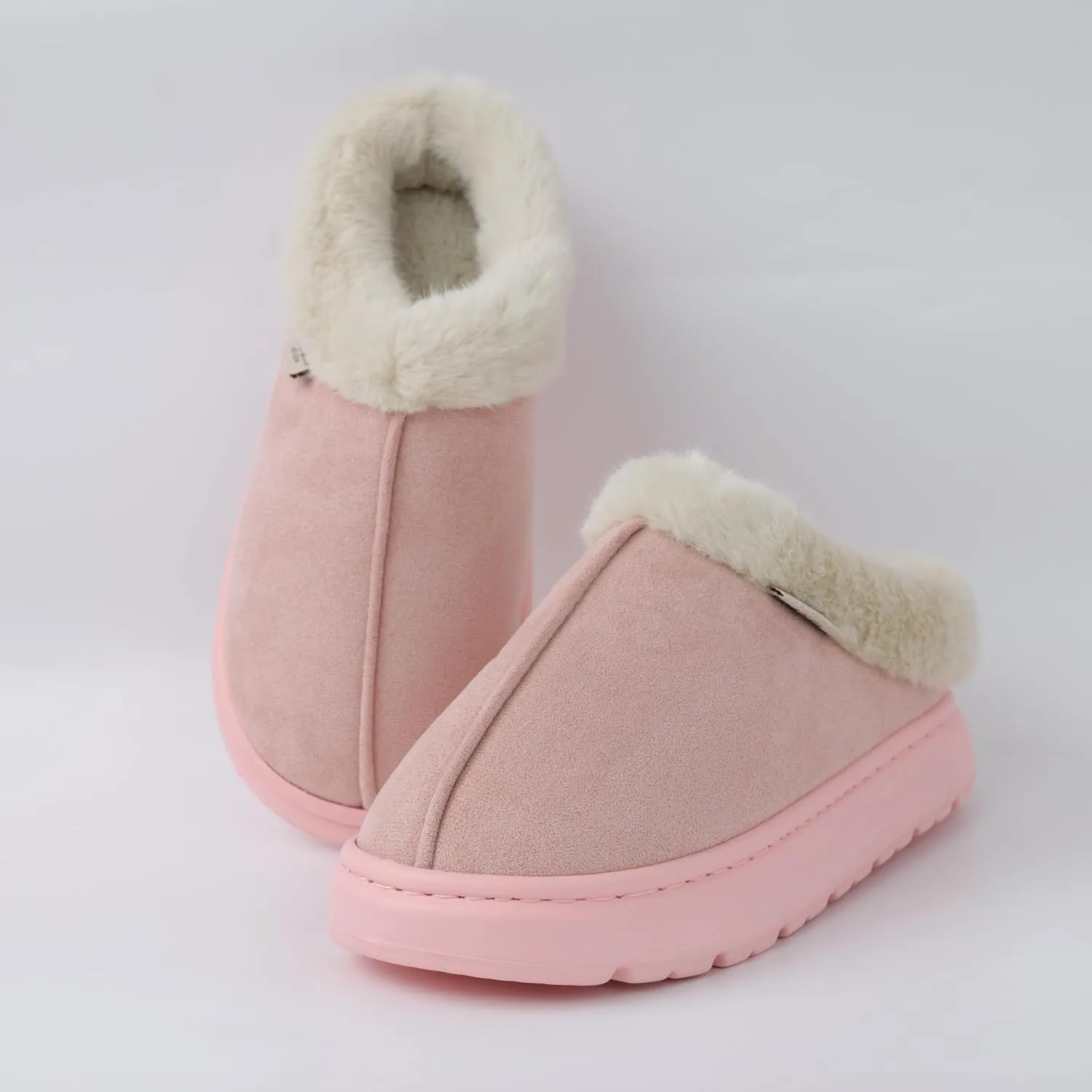 DCLTD Fluffy House Slippers for Women Men Bedroom Shoes Cozy Warm Slip on Indoor and Outdoor Winter Platform Shoes Super Soft Cloud Slippers Christmas Gifts