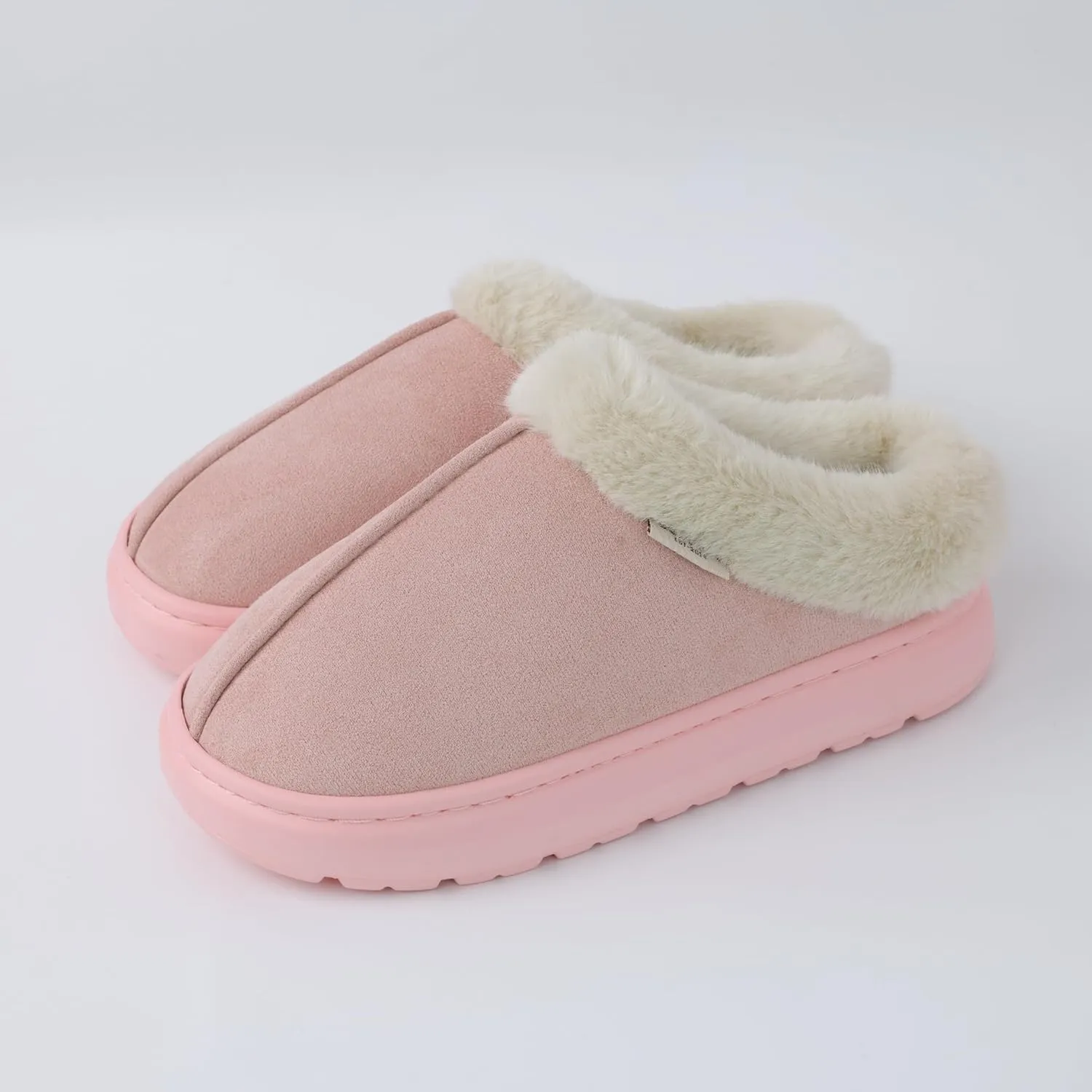 DCLTD Fluffy House Slippers for Women Men Bedroom Shoes Cozy Warm Slip on Indoor and Outdoor Winter Platform Shoes Super Soft Cloud Slippers Christmas Gifts