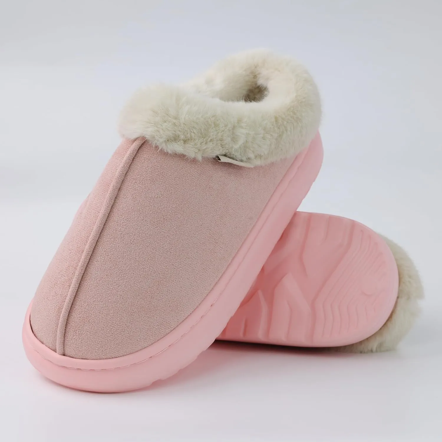 DCLTD Fluffy House Slippers for Women Men Bedroom Shoes Cozy Warm Slip on Indoor and Outdoor Winter Platform Shoes Super Soft Cloud Slippers Christmas Gifts