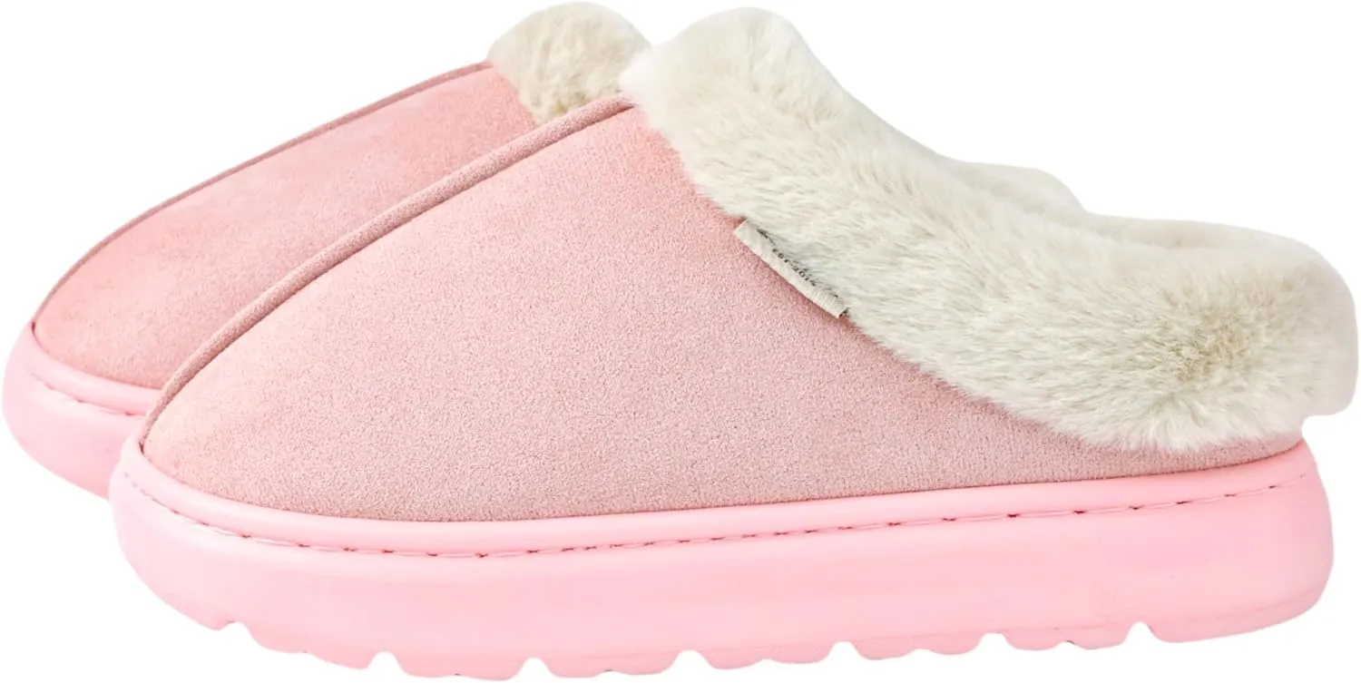 DCLTD Fluffy House Slippers for Women Men Bedroom Shoes Cozy Warm Slip on Indoor and Outdoor Winter Platform Shoes Super Soft Cloud Slippers Christmas Gifts