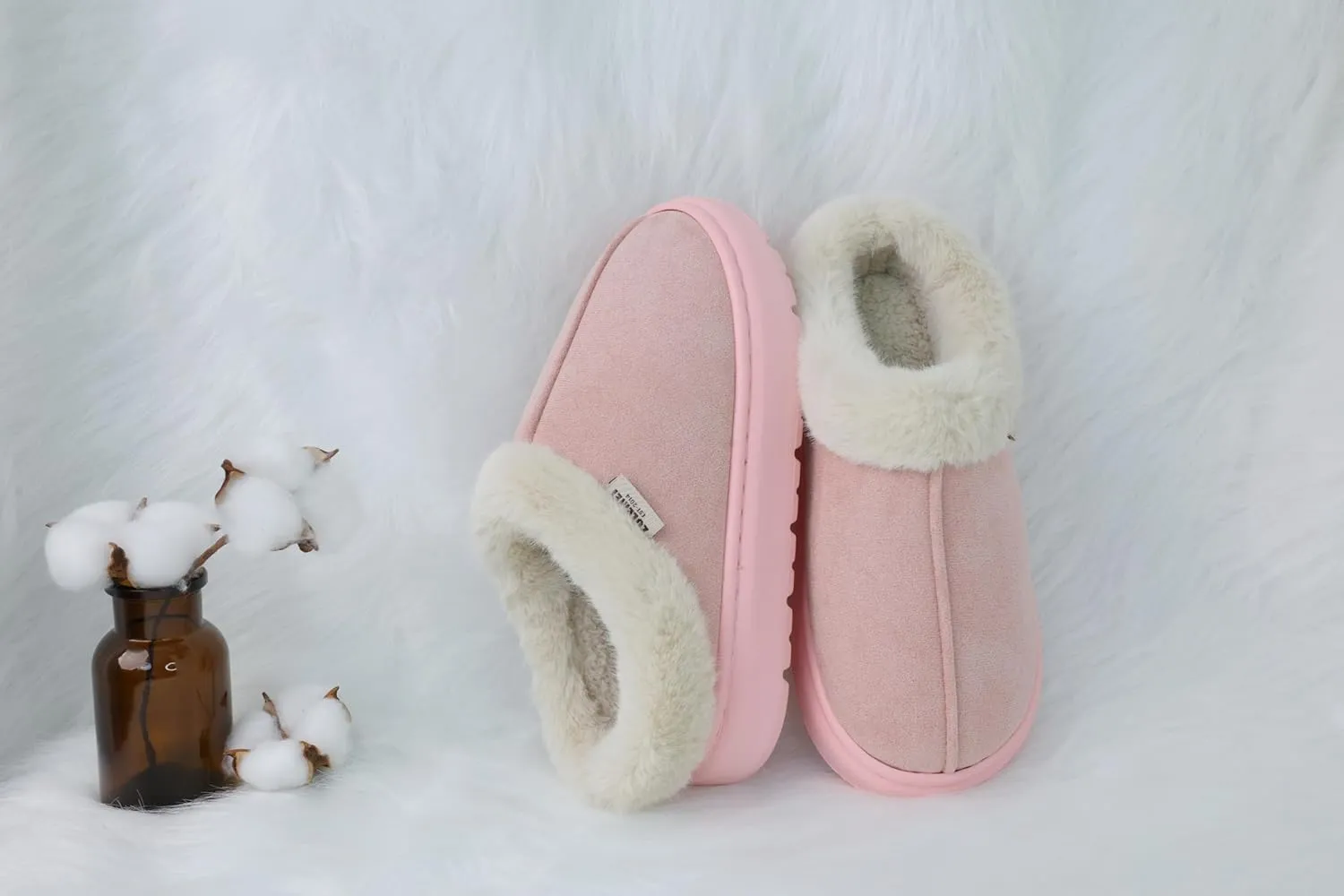 DCLTD Fluffy House Slippers for Women Men Bedroom Shoes Cozy Warm Slip on Indoor and Outdoor Winter Platform Shoes Super Soft Cloud Slippers Christmas Gifts